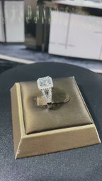 Vintage S925 Sterling Silver Round Brilliant 1CT Moissanite D VVS Ring