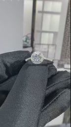 Vintage S925 Sterling Silver 0.5CT Moissanite D VVS Excellent Ring